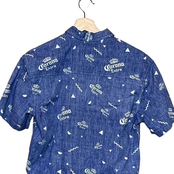 Corona beer logo short sleeve button up shirt size S - Picture 5 of 11